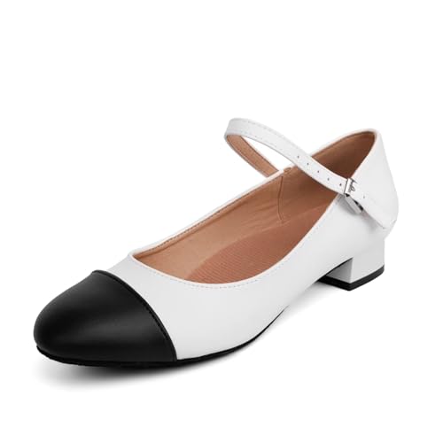 Character Shoes for Women Dance Shoes,Stylish Ankle Strap Low Heels for Ballroom,Salsa,Tango