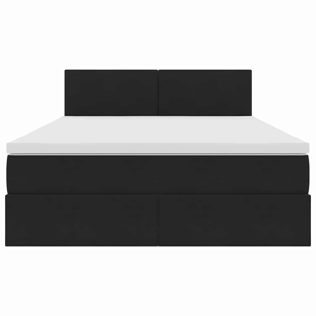 Cama tapizada de 120 x 200 cm con colchón y somier de láminas – Cama de almacenamiento con mecanismo de elevación hidráulica, funda de terciopelo, color negro