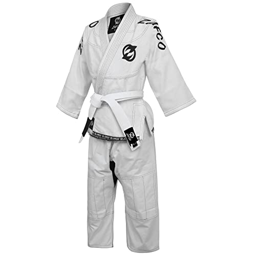 Zafco Sports Brazilian Jiu Jitsu, Kids Jiu Jitsu Gi Children Bjj Gi Grappling Kimonos Lightweight White Belt thumb #5