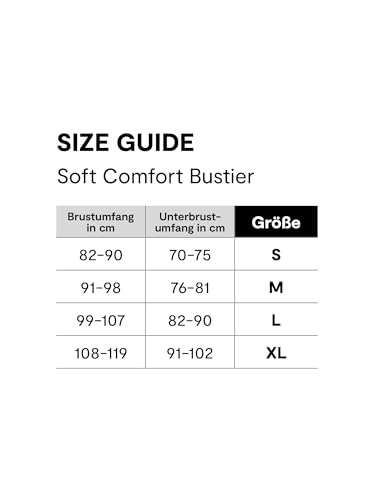 Nur Die Soft Komfort BH Bustier nahtlos ohne Bügel bügelloser Bra Schlaf Bralette mit Breiten Trägern Seamless Damen Mädchen