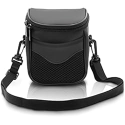 Estuche Para Camara Digital FOSOTO Funda Bolsa para Cámaras Compactas Estuche Cámara Digital Bolsa Protectora de Cuero PU Compatible con Canon IXUS 185 PowerShot G7 X Mark II Nikon COOLPIX B500 P600 Sony HX90 W830
