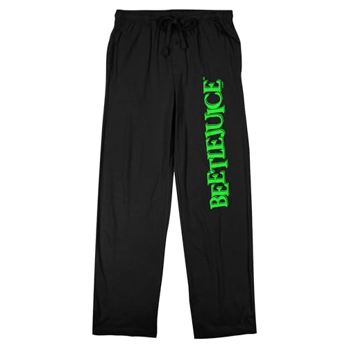 Bioworld Beetlejuice Neon Logo Men's Black Sleep Pajama Pants