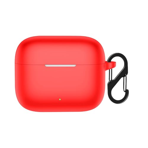 Image of Anvique Silicone Protective Case Cover for Oppo Enco Buds 3 Pro, Earbuds Accessories (Red S)