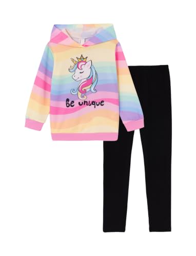 Image of PATPAT Girls 2 Piece Outfits Long Sleeve Hoodie and Leggings Clothing Set Outfits for Girls 4-12Y Fall /Winter Outfits