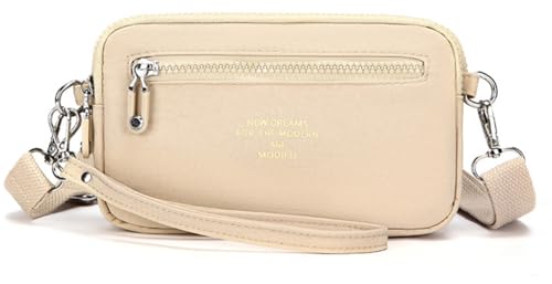 Image of JANKS Small Crossbody Bags for Women Wristlet Wallets Nylon Shoulder Bag with 4 Zipper Carry All Purse Credit Card Holder