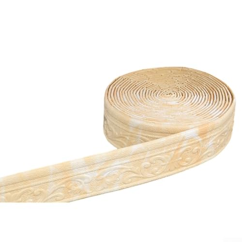 Elegantes pegatinas de línea de rodapié a prueba de humedad, fáciles de aplicar, tiras de borde de algodón de espuma (blanco amarillento)