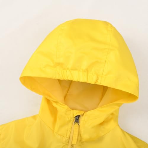 Image of SUNDAY ROSE Girls Windbreaker Jackets Lightweight Water Resistant Coat Outwear with Hooded for Kids