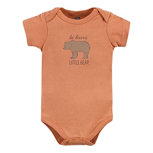 Image of Hudson Baby Unisex Baby Cotton Bodysuits, Forest Deer 5-Pack, 9-12 Months