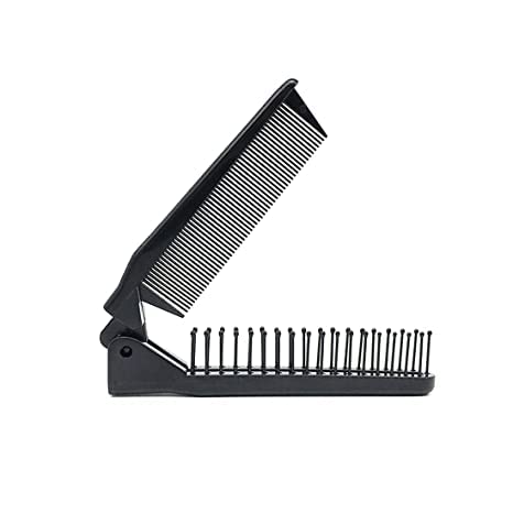 Portable Travel Folding Comb Brush Compact Foldable Hair Brush For Travelling Pocket Size Comb Double Headed for Women & Men (Pack Of 1)