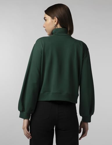 Image of FYLTR Women's Drop Shoulder Boxy Fit Sweatshirt with Turtle Neck & Balloon Sleeve | Sweatshirts for Women | Winter Sweatshirts for Woman | Casual T-Shrit