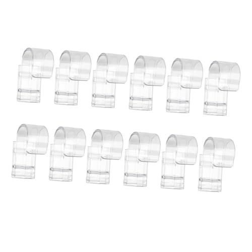 CTIRCHIU 12個 透明多機能収納フック 安定クリップで歯磨き粉 洗顔料の省スペース整理 便利なフェイスハンギングラック付き家用収納用品