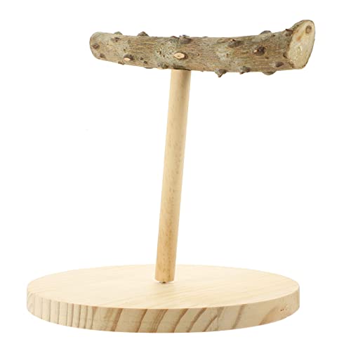 Abaodam Bird Playground for Parrots Natural Wood Perch Stand Decorative for Parrot Training and Engaging Bird Perch for Cockatiels Conures Budgies and Lovebirds