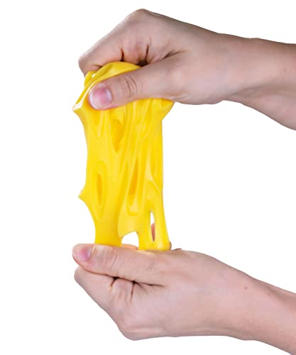 Play Visions Stretchy Mice and Cheese Toy - 2 Squishable Figures And Cheese Block - Stress Busting Fidget Toy