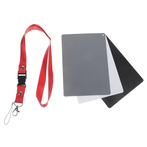 HOMSFOU Large 18% Grey Balance Card for Photography Checker Strap Essential Calibration Tool for DSLR Cameras