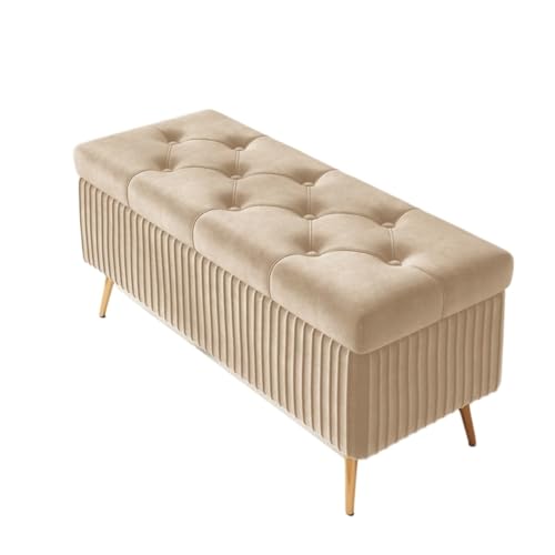 【Wixero】収納ベンチ ボックス スツール オットマン フットレスト ストレージチェア トランクベンチ 実木フレーム ベルベットシート面 反発クッション 大容量収納 組み立て簡単 省スペース 足置き 踏み台 腰掛け おもちゃ箱 玄関椅子 リビング用 多