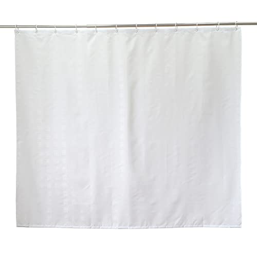 YISURE White Textured Short Shower Curtain, Small Shower Curtain for Bathroom Tub, Waterproof Fabric Shower Curtain and Plastic Hooks 59 YISURE White Textured Short Shower Curtain, Small Shower Curtain for Bathroom Tub, Waterproof Fabric Shower Curtain and Plastic Hooks 59