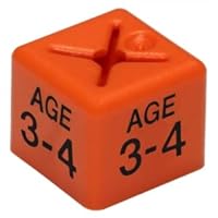 50 x Garment Clothes Marker Size Numbers: Color Size Cubes for Hanger Displays - Organize Wardrobe, Boutique - Various Sizes, Colors Available (Age 3-4)