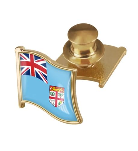 Image of vmcoatdu Country Flag Backs Locking Pin Keepers Locking Clasp Pin Badge International Travel Brooch Metal Alloy Souvenir Pin 0.75x0.7 Inch Small Pin