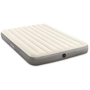 Intex 64103E Dura-Beam Standard Single-High Air Mattress: Fiber-Tech – Queen Size – 10in Bed Height – 600lb Weight Capacity – Pump Sold Separately