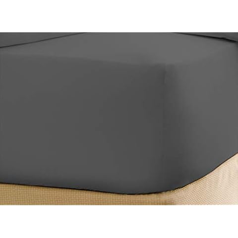 Premium Quality 1 Piece Fitted Sheet (Bottom Sheet Only) 10" inches Deep Pocket 700 Thread Count Egyptian Quality Cotton Solid Pattern King Elephant Grey Cover