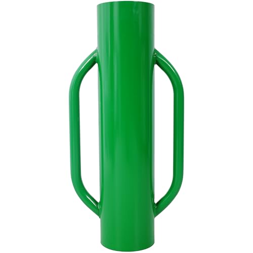 Fence Post Driver with Anti-Slip Handle Heavy Duty Steel T-Post Tamper Versatile and Multipurpose Farm Fence Tool for Installation Street Signs Ground Stakes Green