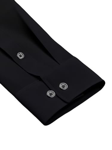 Mens Stretch Dress Shirts Long Sleeve Slim for Muscle Fit Button Down Wrinkle Free Business Casual Wedding Shirts4