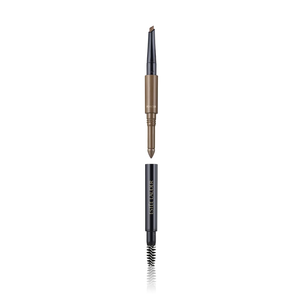 Este Lauder The Brow Multi-Tasker 3-in-1 Tool | Eyebrow Pencil, Powder and Brush, 02 Light Brunette