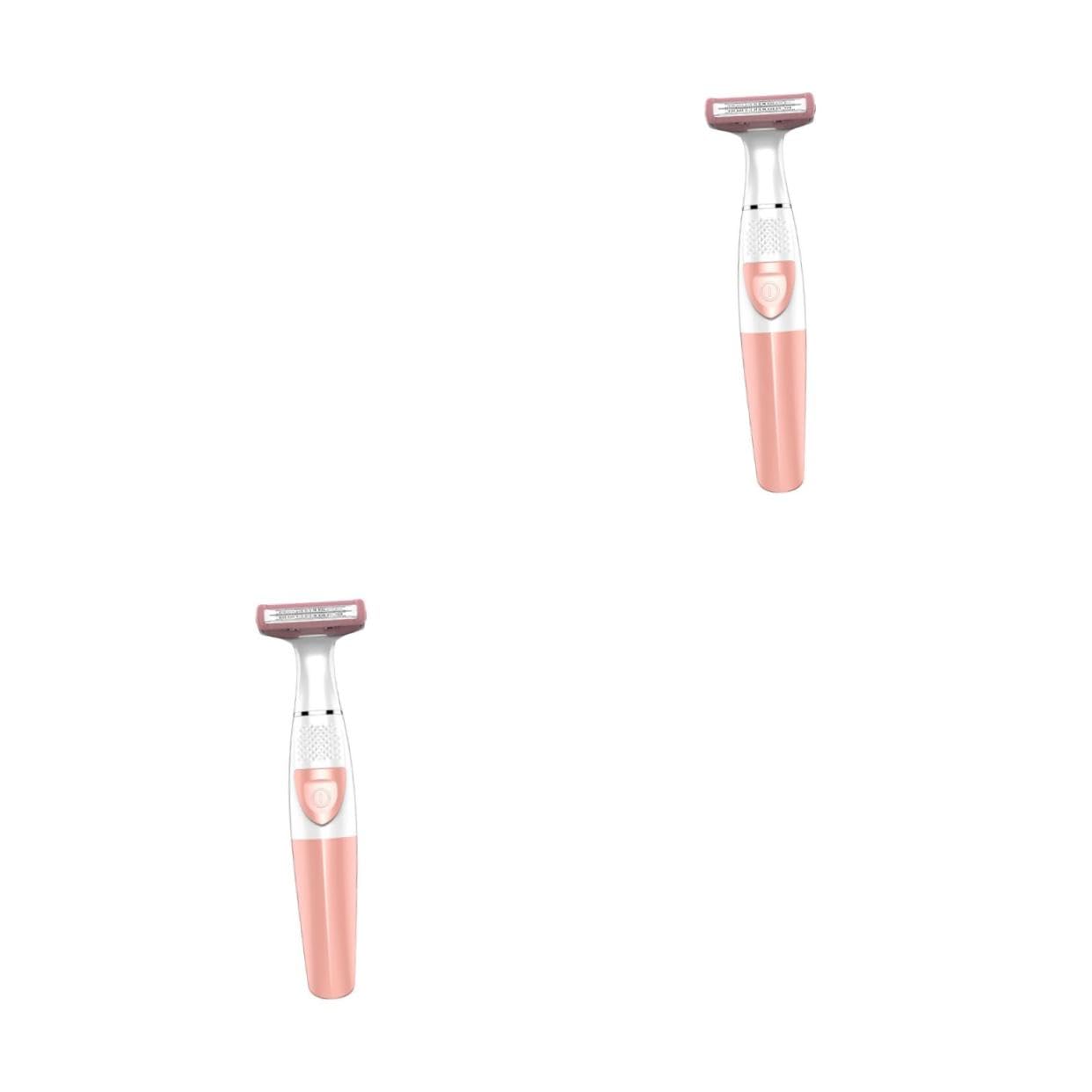 Ipetboom 2pièces Rasoir Électrique Femme Tondeuse De Précision Pour Épilation Et Visage Outil De Rasage Portable Sans Élimination Rapide Poils