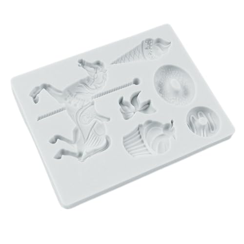 Moules silicone carrousel haute précision pour pâte à sucre et cake design