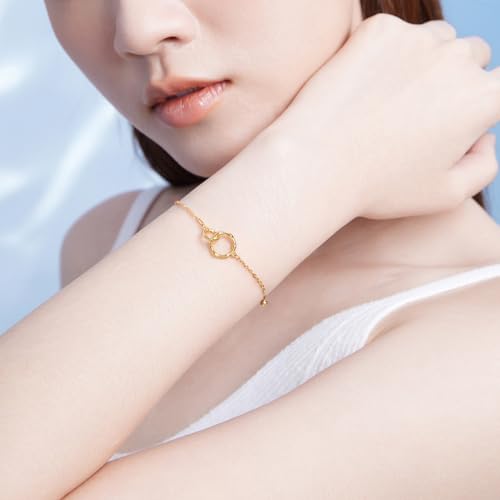 Bracelet double infini en argent sterling et perles, un bijou d'exception - 3