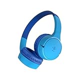 Belkin 子供用 ワイヤレスヘッドフォン ヘッドセット 通話マイク搭載 音量制限機能 ボイスチャット マイク付き 最大30時間連続再生 Bluetooth5.0 防水対応 有線接続にも対応(3.5mmオーディオケーブル付属) USB-Cモデル SOUNDFORM Mini ブルー AUD002btBLV3