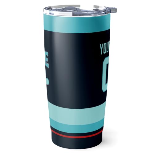 Image of ANTKING Seattle Tumbler 20oz Custom Name Number Travel Mug Gifts | Stainless Steel Insulated Coffee Cup for Men Women