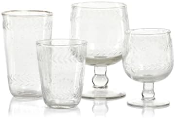 Zodax Tuscan Handmade Etched Glass - Sets of 4 (DOF) - Thumbnail 3