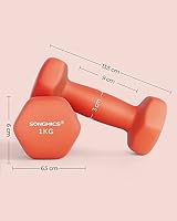SONGMICS Hanteln, 2 x 1 kg, Hexagon Kurzhanteln, Neopren-Beschichtung – Ansicht 8