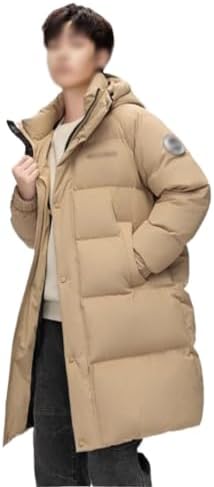 Hooded Down Jacket Fashion Long Winter Windproof Warm Thick Coat Male