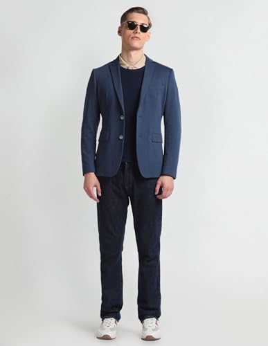 Image of Arrow Textured Slim Fit Blazer for Men - Button Closure Formal & Casual Wear Mens Blazer