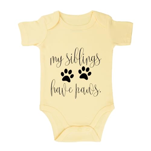 listery My Siblings Have Funny Paws Bodysuit Have Paws Baby Bodysuit Baby Paws Romper Dog Baby Bodysuit