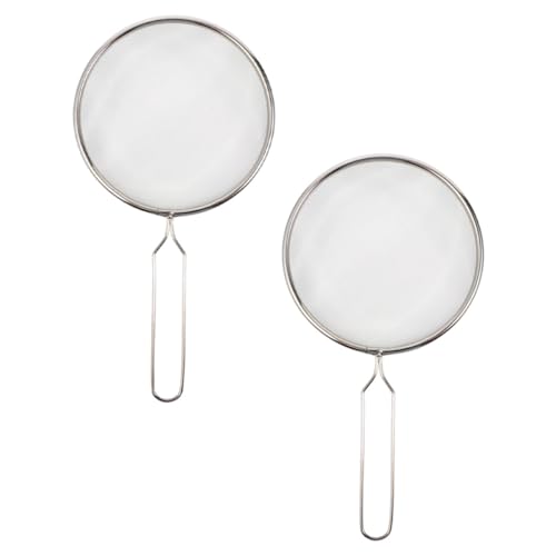 CORHAD 2個 爬虫類用ステンレス製砂ふるいスコップ 耐久性ある鉄製メッシュフィルター付き トカゲ カメに適応 人間工学的ハンドルで掃除簡