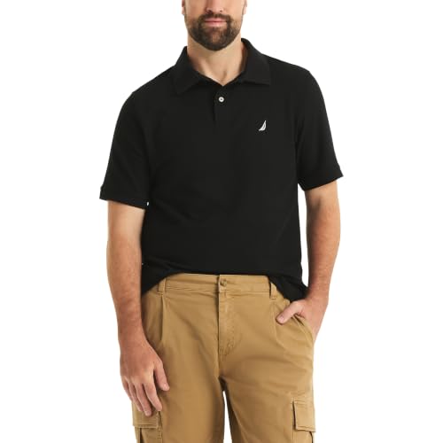 Image of Nautica Men's Performance Pique Polo Shirt | Designed Exclusively for Big & Tall Men
