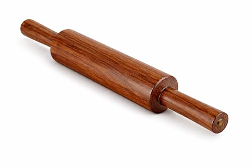 Image of Wooden Belan for Roti | 12 Inch Sheesham Wood Rolling Pin | Smooth Surface Chakla Belan Set Compatible | Durable Atta Roller for Kitchen | Handmade Premium Finish