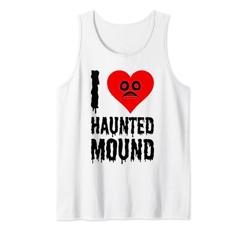 Red Heart I Love Haunted Mound Tank Top