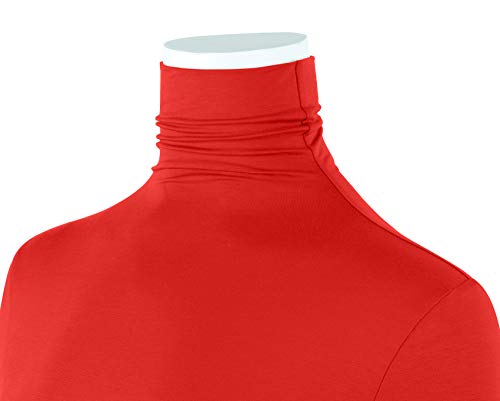 Image of AUHEGN Women's Long Sleeve Lightweight Turtleneck Top Pullover Casual Active Layer Tops Shirts