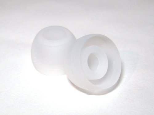5 Pair Clear/White Medium Replacement Silicone Ear Tips for V-MODA Bass V-moda Vibe Duo