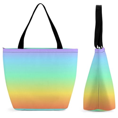 Sac de shopping pour voyage dégradé arc-en-ciel, le cabas idéal des vacances