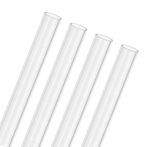 M METERXITY 4erPcs Klare Starre Acrylrohre 10mm[0.39] Innendurchmesser x 12mm[0.47] Außendurchmesser Kunststoff Rundrohr Für Wasserkühlsysteme/Lampen/Brunnen/Aquarien [305mm/12INCH]