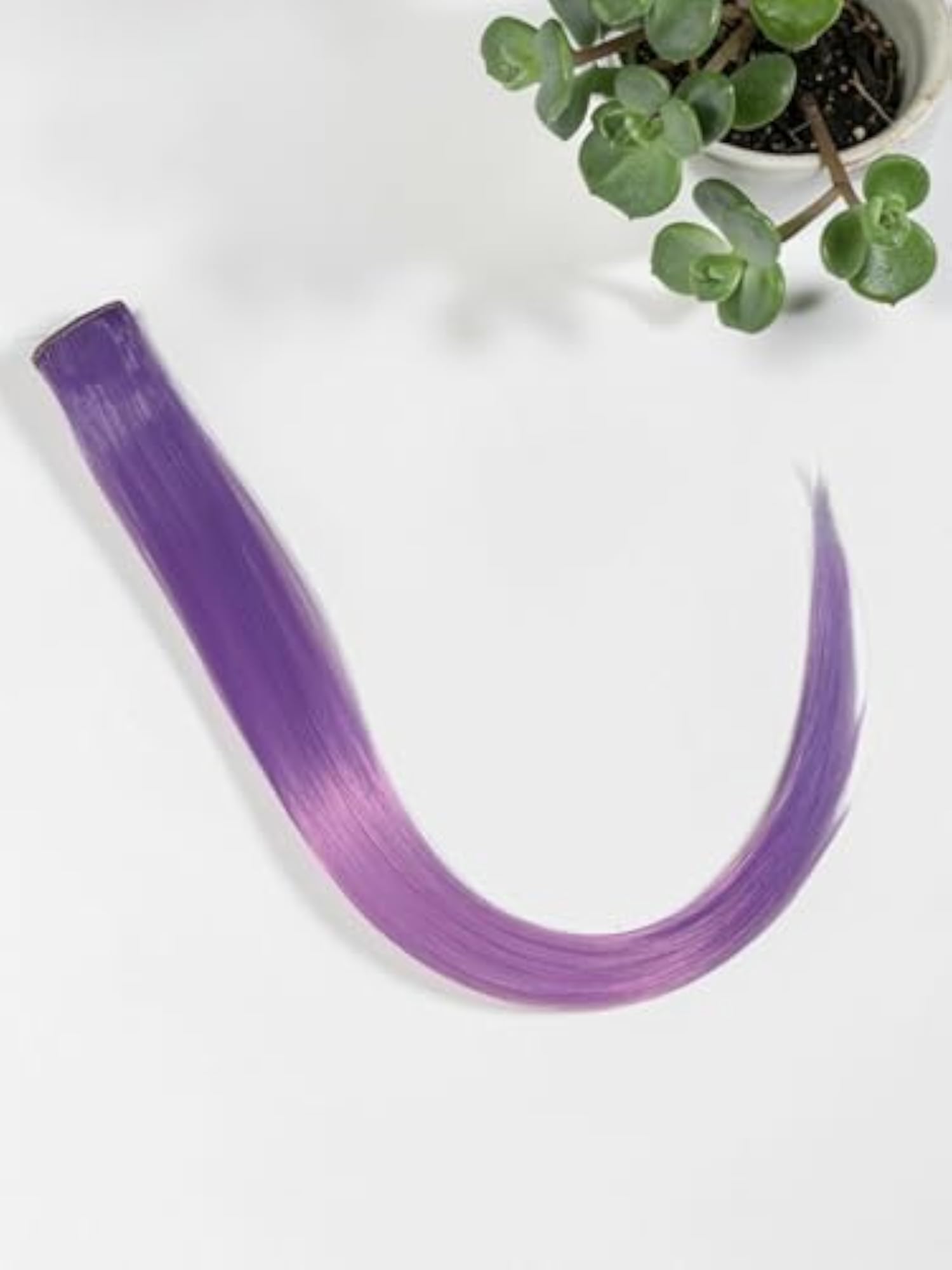 Light Purple Clip-in Hair Extension, Straight, Pack of 2