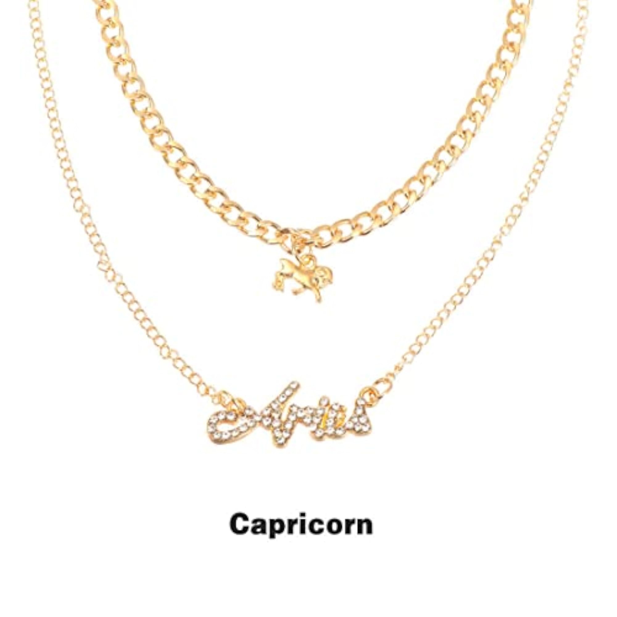 Aries Astrological Layered Necklace