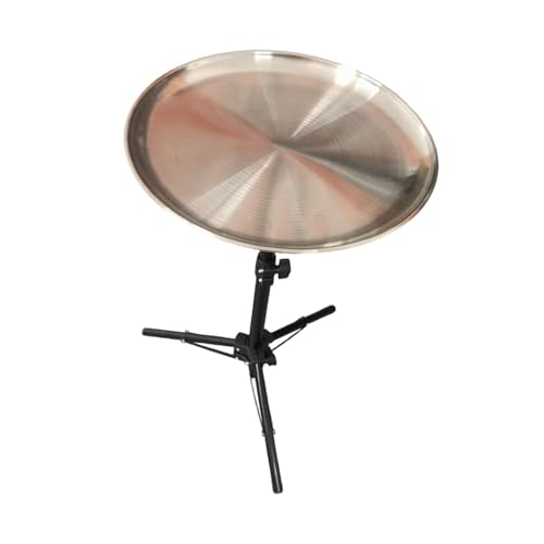 jojomis Adjustable Folding Camping Table Lightweight Tripod Stand Portable Round End Table for Outdoor Garden 30-58cm Height