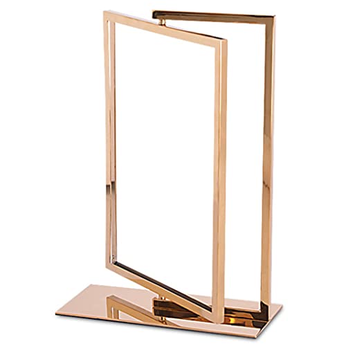 HBLZGBL Gire el Papel de Escritorio Poster Price Tag Tag Back Encimitop Publicidad Pequeño Soporte Marketing Soporte (Color : Gold, Size : A5) Cover