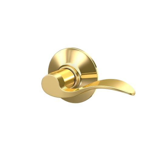SCHLAGE Accent Hall/Closet Passage Door Handle, Reversible, Bright Brass - image 3
